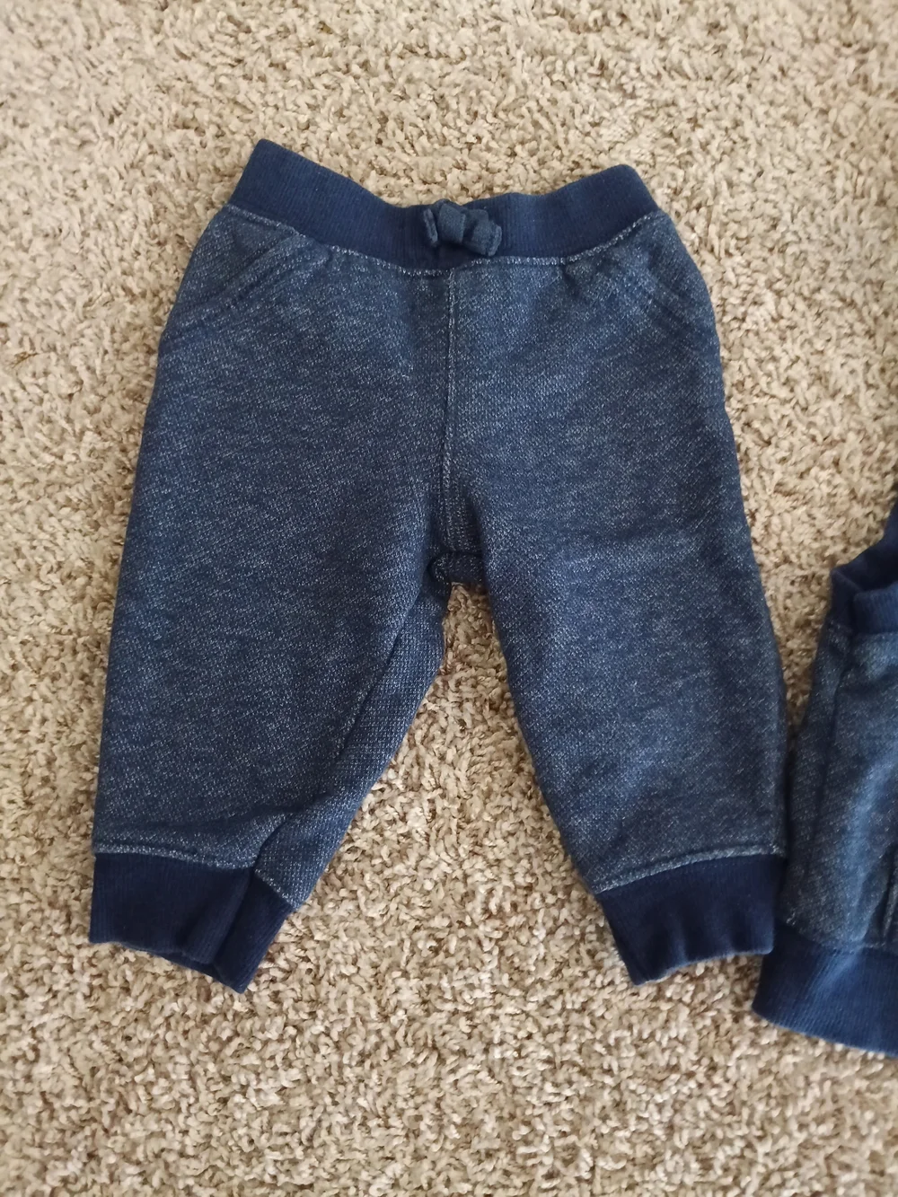 Carter's‎ Denim-Style Hooded Vest and Joggers Set - Navy